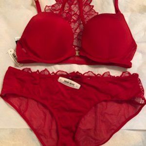 Sexy Red Bra and Panty Set